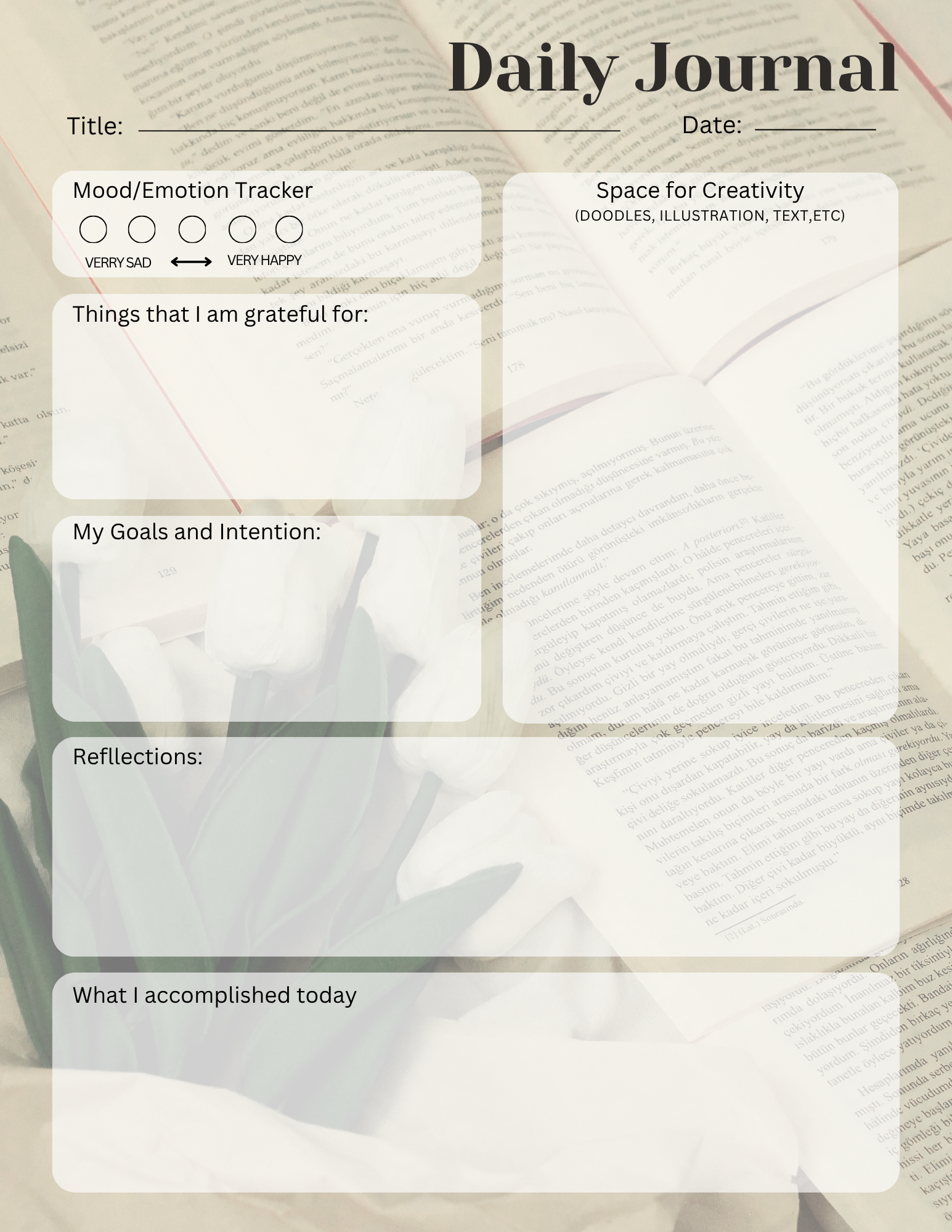 Detailed free printable daily planner