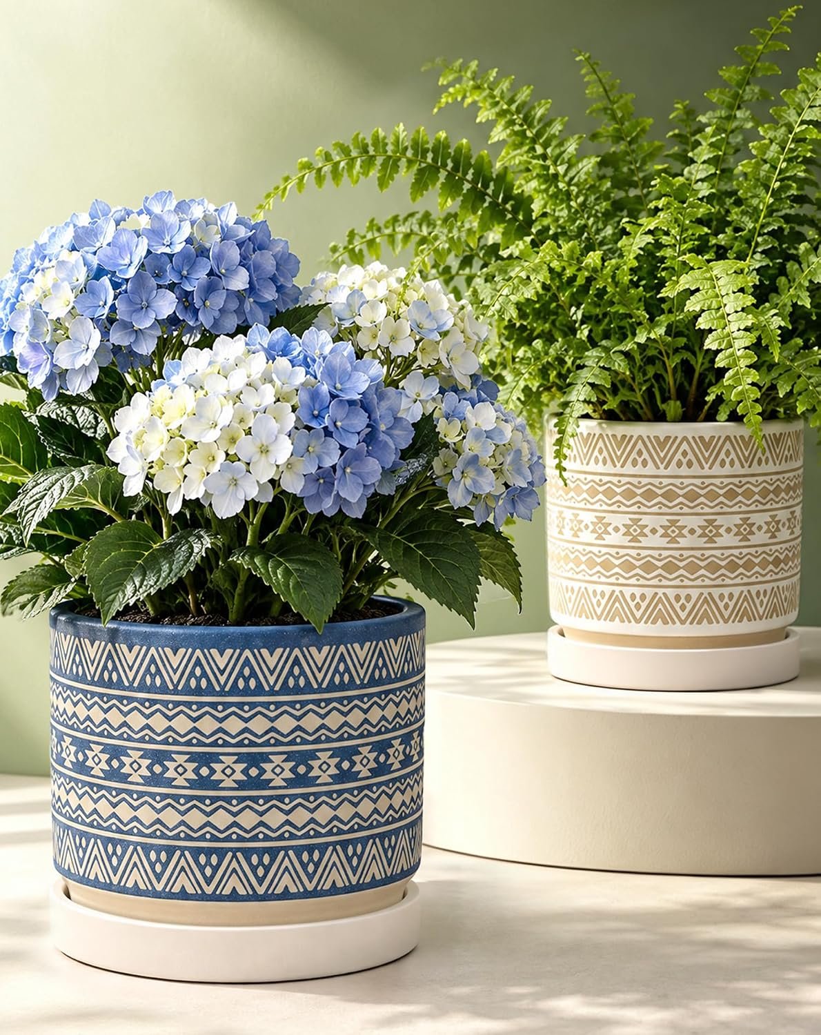 blossland boho terracotta ceramic indoor plant pots with drainage